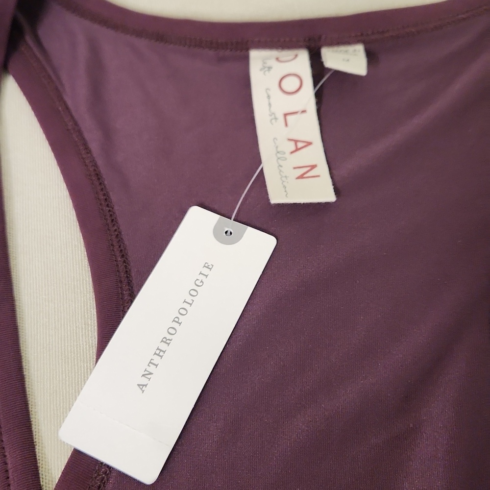 Anthropologie Dolan Left Coast Sleeveless Draped Maxi Dress in a plum Sz MED NWT - Picture 10 of 12